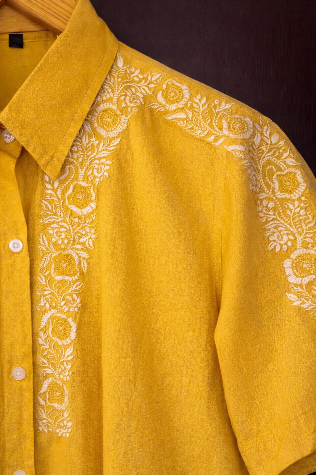 The Golden Yellow Shirt Dress